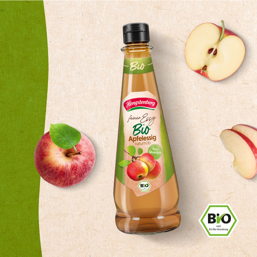 BIO Apfelessig naturtrüb 500ml - Feine Essige von Hengstenberg
