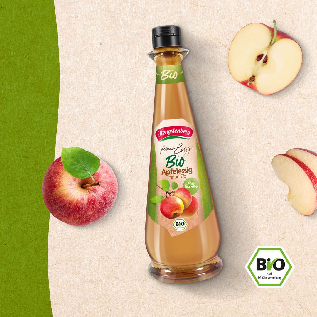 BIO Apfelessig naturtrüb 500ml - Feine Essige von Hengstenberg