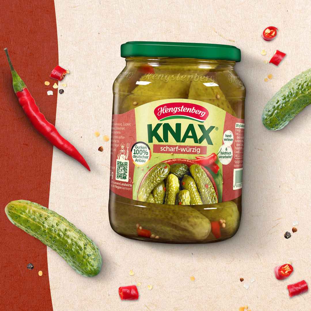 KNAX Gewürzgurken scharf-würzig