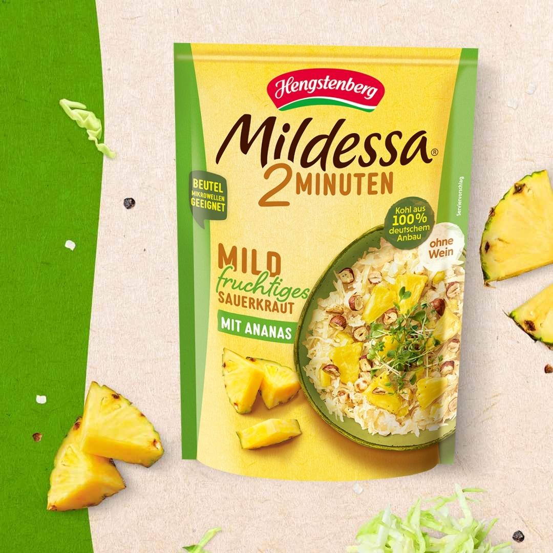 Mildessa Mildes Sauerkraut verfeinert mit Ananas
