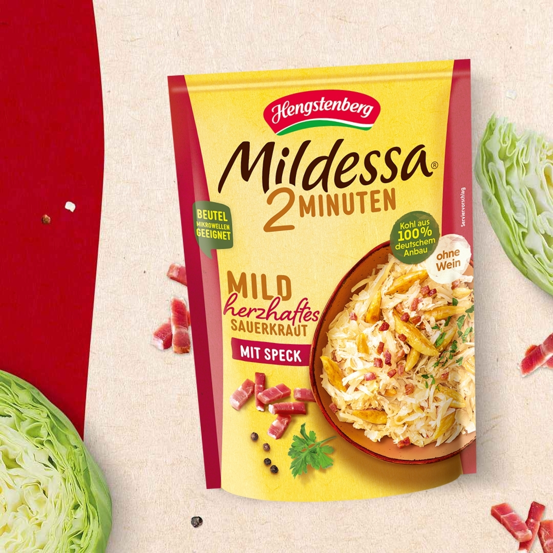 Mildessa mild-herzhaftes Sauerkraut mit Speck