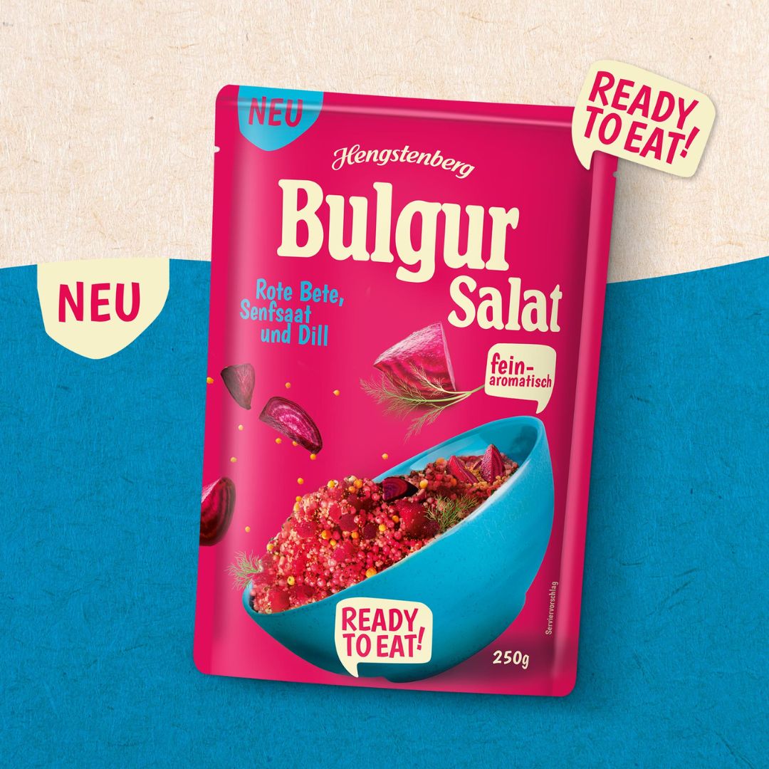 Bulgur Salat mit Rote Bete, Senfsaat und Dill