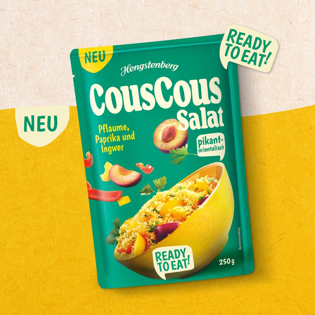 CousCous Salat mit Pflaume, Paprika und Ingwer