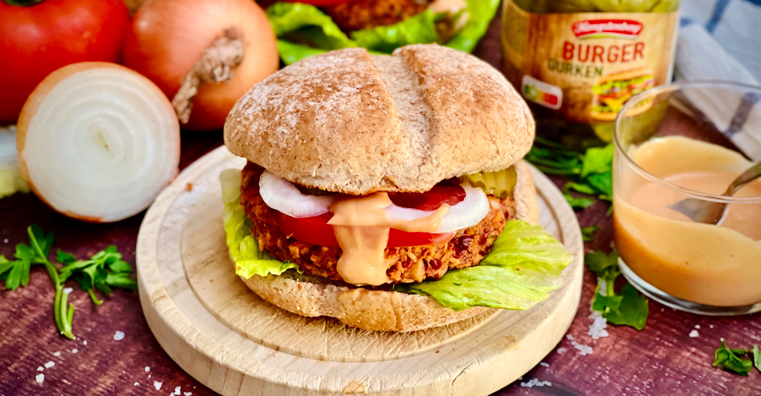 Vegetarischer Kidneybohnen-Burger