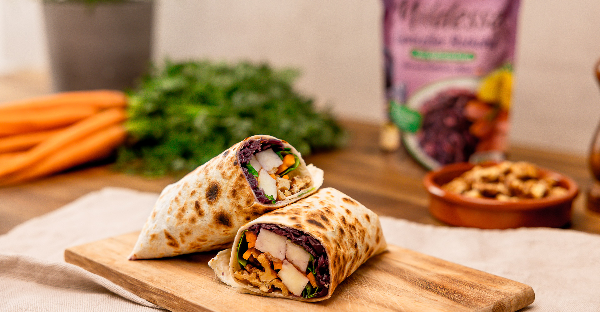 Knackige Rotkohl-Wraps