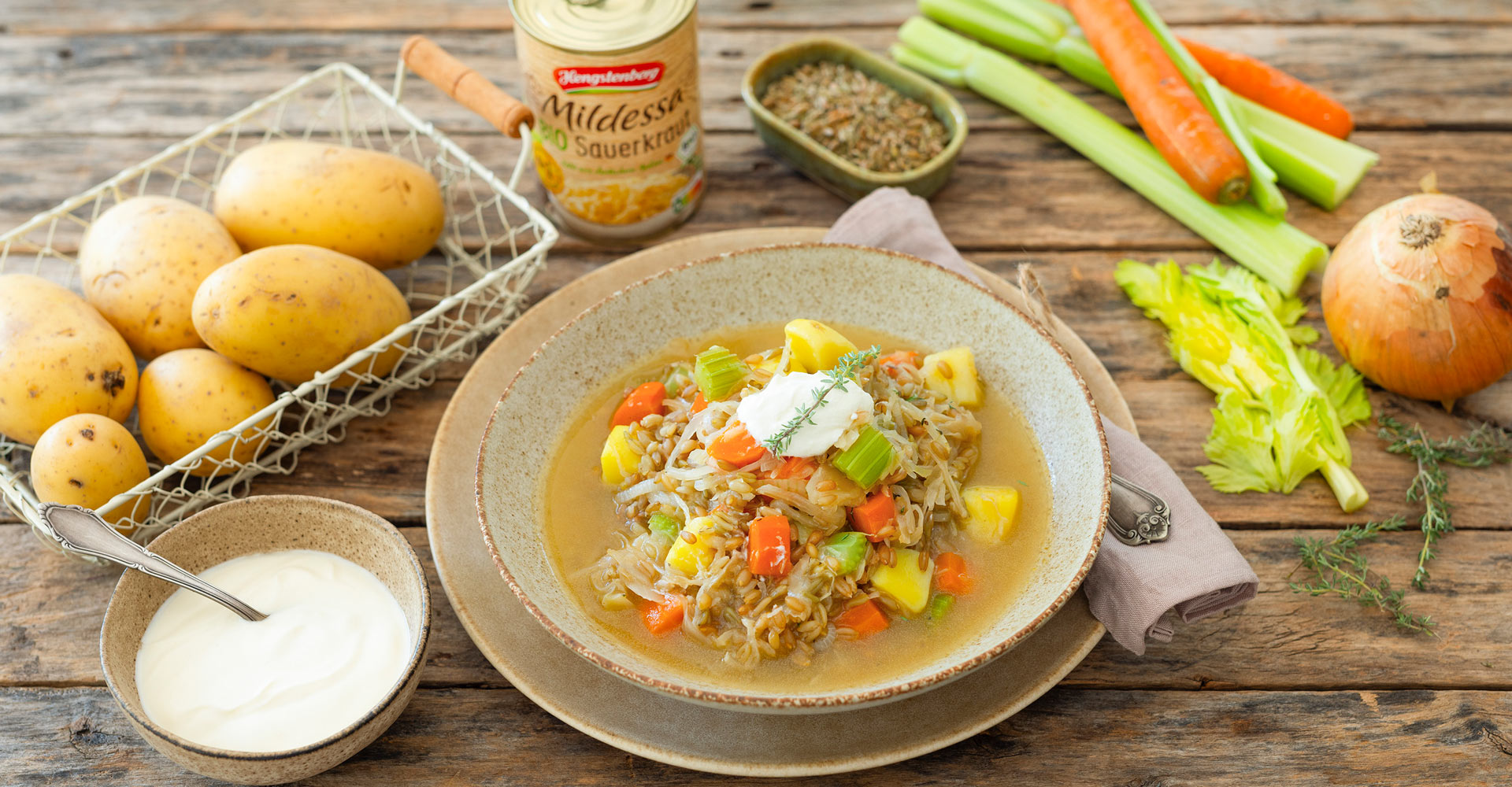 Sauerkraut Eintopf mit Grünkern