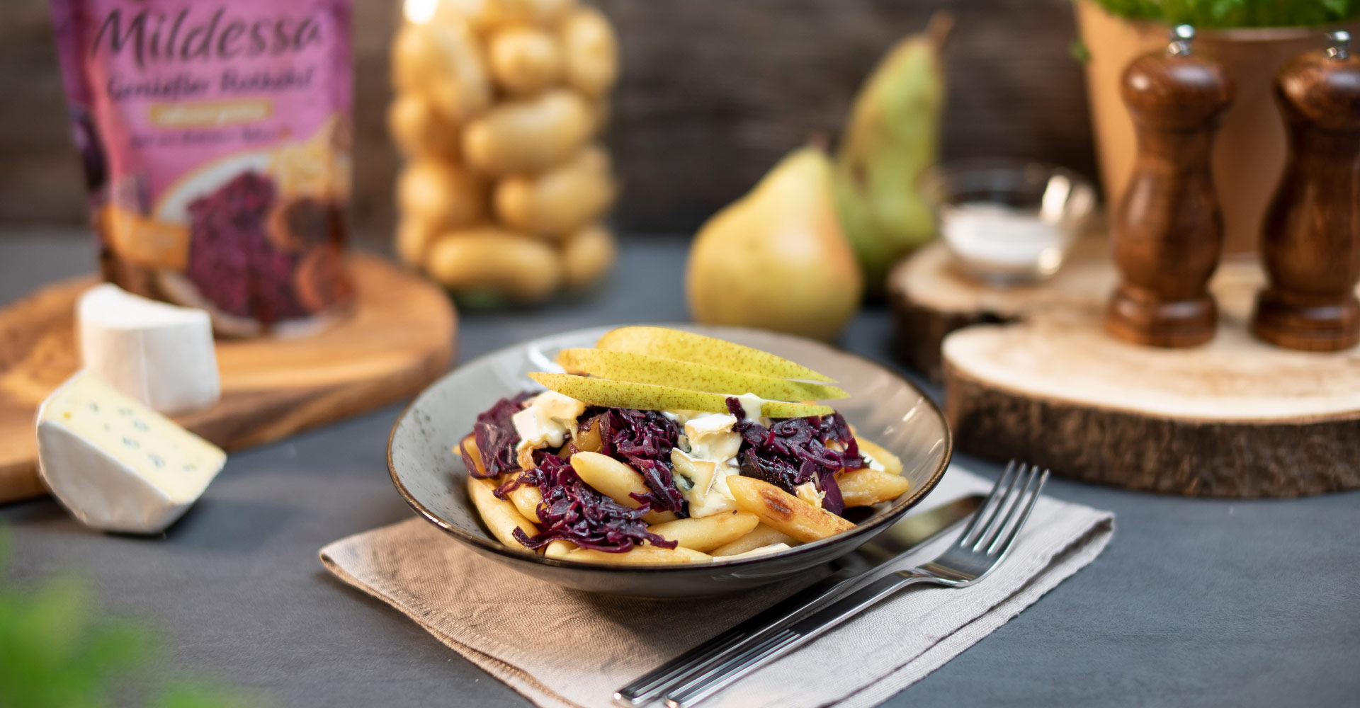 Schupfnudeln mit Rotkohl