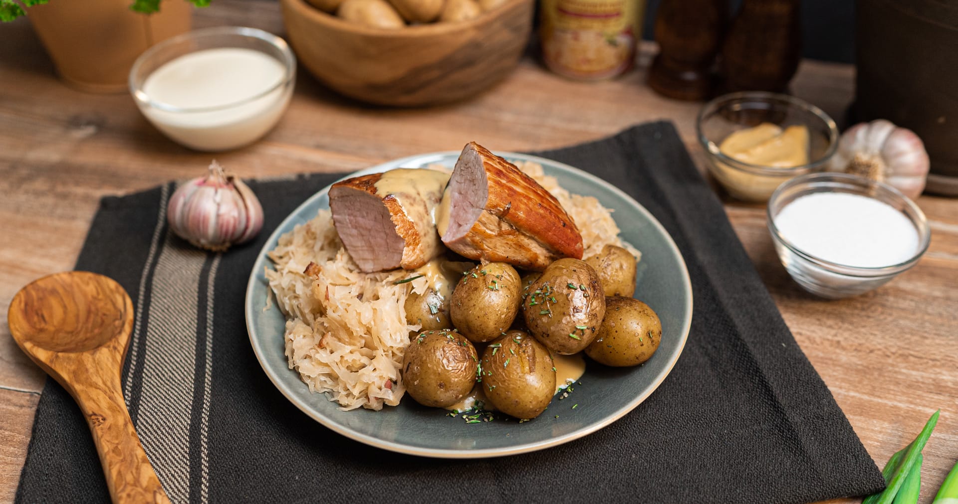 Saugutes Rezep: Schweinefilet in Senfsauce