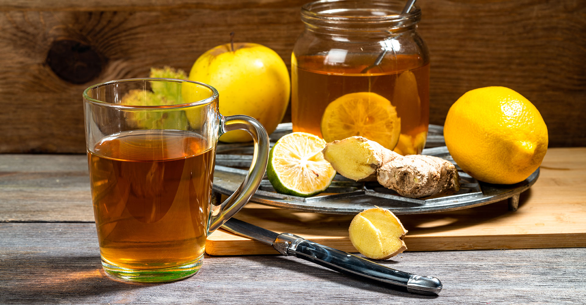 Switchel mit Ginger-Ale und Apfelessig